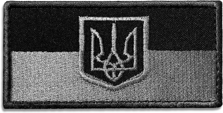 Шеврон нашивка на липучці IDEIA Прапор України з Тризубцем польова версія вишитий патч 5 х 10.5 см (2200004270043) - зображення 1
