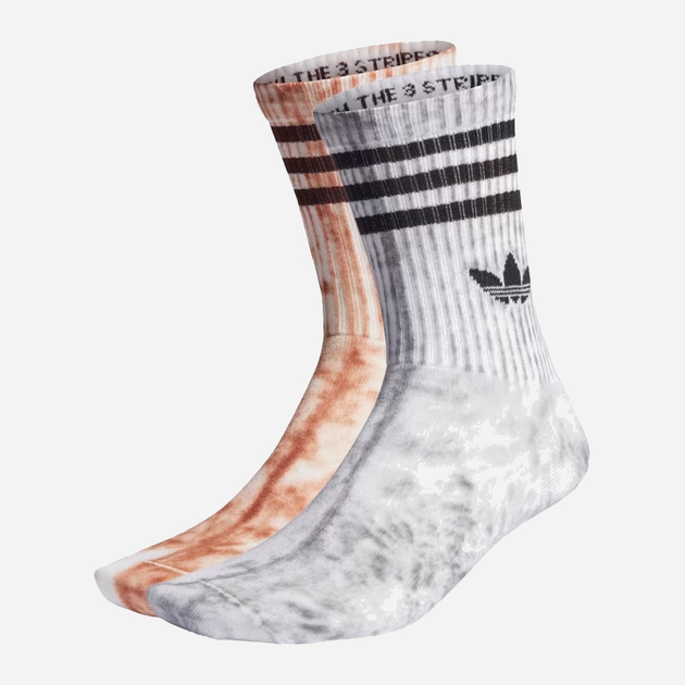 Zestaw męskich skarpet bawełnianych Adidas Tie Dye Socks "Grey Two Wonder Beige"II3298 XL 2 par Szary (4066762023110) - obraz 1