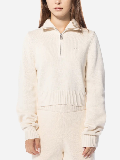 Джемпер жіночий Adidas Knit Half Zip W "Cream Beige" II8043 XS Бежевий (4066763106621) - зображення 1