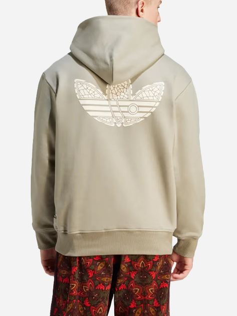 Bluza męska z kapturem oversize Adidas Premium Graphic Hoodie "Silver Pebble" IV9697 M Beżowa (4067886969438) - obraz 2