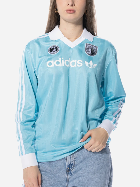 Спортивний лонгслів жіночий adidas Football Long-Sleeve Top W "Turquoise" IR9770 XS Блакитний (4066764612114) - зображення 1