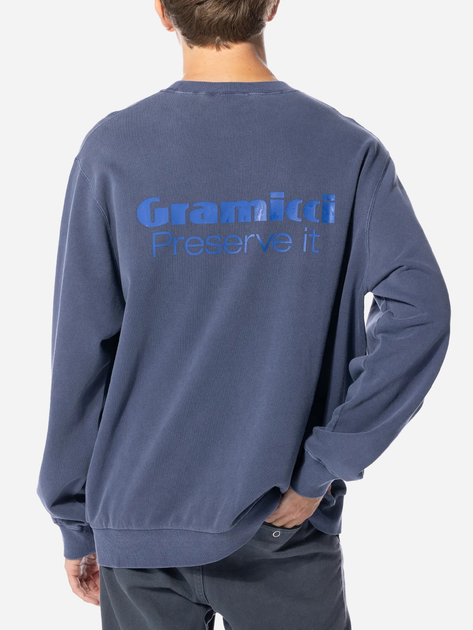 Bluza bez kaptura męska oversize Gramicci Preserve-It Sweatshirt G3FU-J077-Granatowa-PIGME XL Granatowa (195612541697) - obraz 2