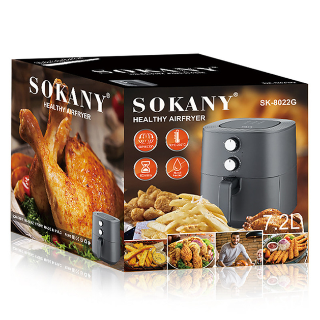 Фритюрница электрическая бесмаслянная 1700Вт SOKANY SK-8022 7.2л - изображение 2