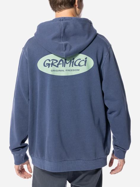 Худі оверсайз чоловіче Gramicci Original Freedom Oval Hooded Sweatshirt "Синє Pigment" G3FU-J079-Синє-PIGME XL Темно-синє (195612542236) - зображення 2