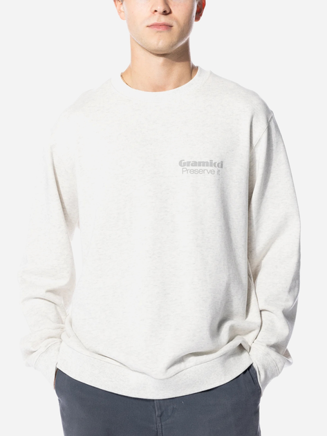 Світшот оверсайз чоловічий Gramicci Preserve-It Sweatshirt "Ash Heather" G3FU-J077-ASH-HEATHE L Сірий (195612541505) - зображення 1