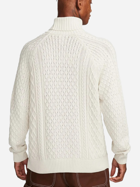 Sweter z golfem męski ciepły Nike Life Knit "Light Bone" FB7770-072 S Kremowy (196969378325) - obraz 2