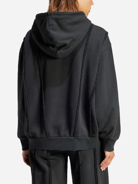 Худі оверсайз жіноче Adidas Oversized Distressed Hoodie W "Black" IY9027 XS Чорне (4067889707556) - зображення 2