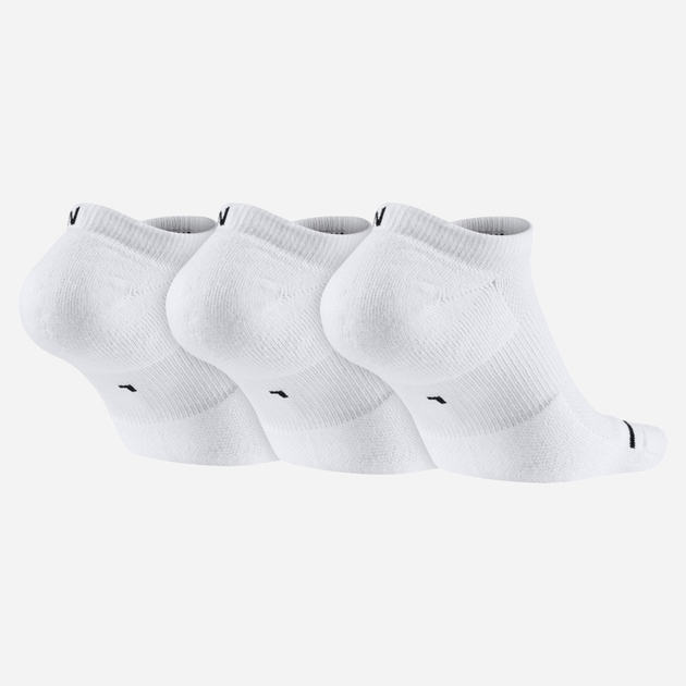 Набір чоловічих шкарпеток коротких Nike Jordan Brand Jumpman No-Show 3-Pack "White" SX5546-100 M 3 пари Білий (659658604308) - зображення 2