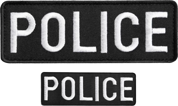 Набір шевронів на липучці IDEIA Police 9х25 см / 4.5х12.5 см вишитий патч 2 шт (4820182652349) - зображення 1