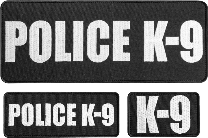 Набор шевронов 3 шт на липучке IDEIA Police K-9, вышитые патчи нашивки (4820227280926) - изображение 1