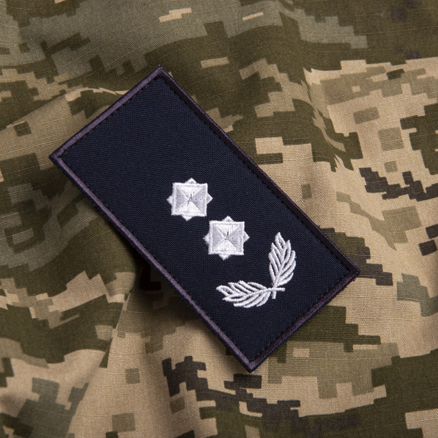 Шеврон нашивка на липучці IDEIA погон звання ДСНС Підполковник, вишитий патч 5х10 см (2200004303789) - зображення 2