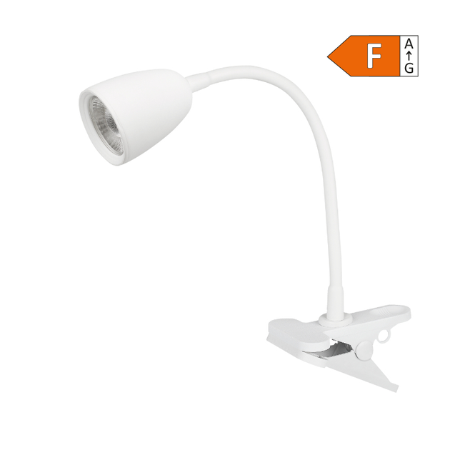 Lampka biurkowa LED z klipsem DPM 4 W R1T-4W-W biała (5906881214527) - obraz 1