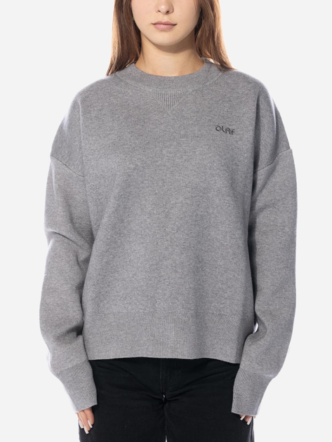 Акція на Джемпер жіночий Olaf Knit Varsity Crewneck  W140703-GREY XS Сірий від Rozetka