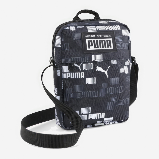 Сумка планшет через плече чоловіча тканинна маленька Puma Academy Portable 7913520 Чорна (4099683455531) - зображення 1