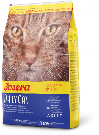 Сухий корм Josera DailyCat із птицею та солодкою картоплею для дорослих котів із чутливим травленням. 2 кг (4032254749820) - Фото 1 Сухий корм Josera DailyCat із птицею та солодкою картоплею для дорослих котів із чутливим травленням. 2 кг (4032254749820) - зображення 1