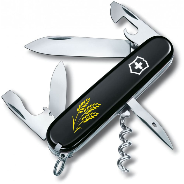 Складной нож Victorinox SPARTAN UKRAINE Колоски пшеницы желт. 1.3603.3_T1338u - изображение 1