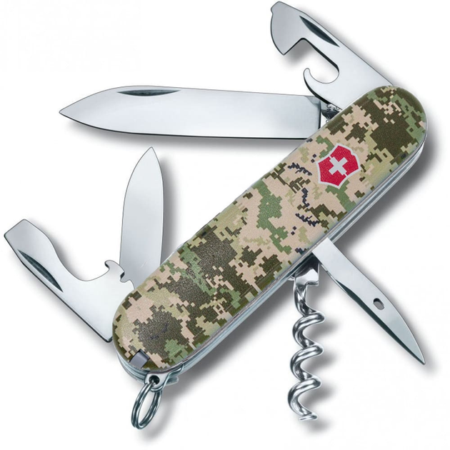 Складной нож Victorinox SPARTAN ARMY Пиксель с крас. лого 1.3603.3.W3941p - изображение 2