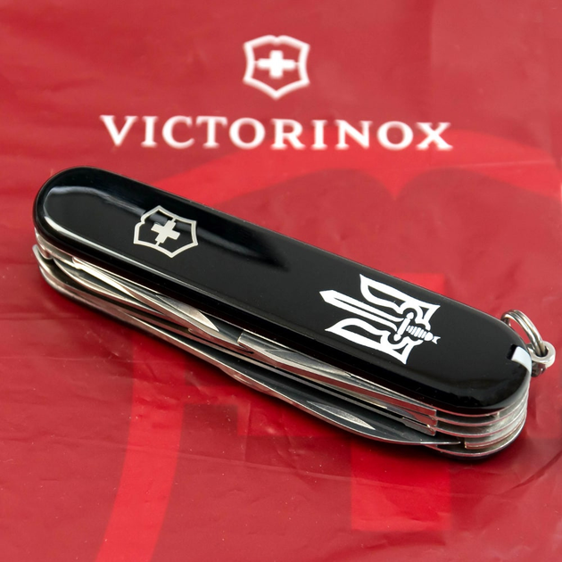 Складаний ніж Victorinox CLIMBER UKRAINE Тризуб ОУН біл. 1.3703.3_T0300u - зображення 2