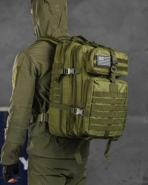 Тактический штурмовой рюкзак U.S.A 45л олива (52121) - изображение 1