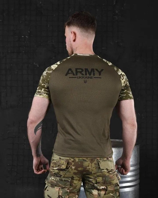 Тактическая потоотводящая мужская футболка Army XL олива+пиксель (85606) - изображение 2