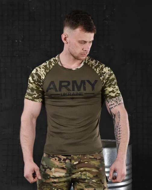 Тактическая потоотводящая мужская футболка Army 3XL олива+пиксель (85606) - изображение 1