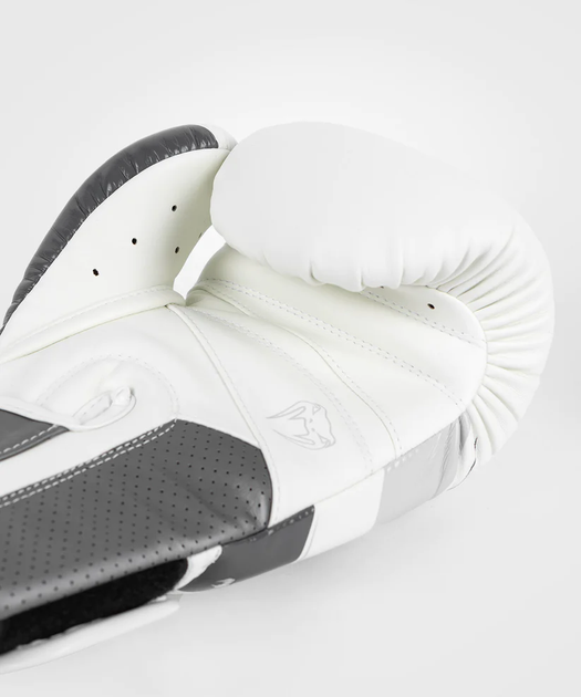 Боксерские перчатки Venum Elite Evo Boxing Gloves - Grey White (VENUM-04260-614-12oz) - Фото 4 Боксерские перчатки Venum Elite Evo Boxing Gloves - Grey White (VENUM-04260-614-12oz) - изображение 4