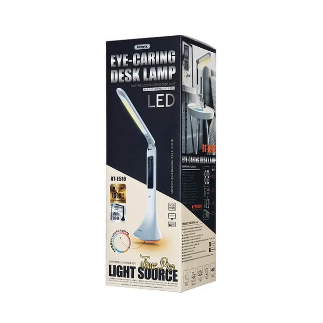 Настільна LED лампа Remax RT-E510 Time Pro Series 4 Вт 1200 мАч білий - Фото 3 Настільна LED лампа Remax RT-E510 Time Pro Series 4 Вт 1200 мАч білий - зображення 3