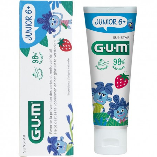 Зубна паста-гель GUM JUNIOR для дітей від 7 років 50 мл - изображение 1