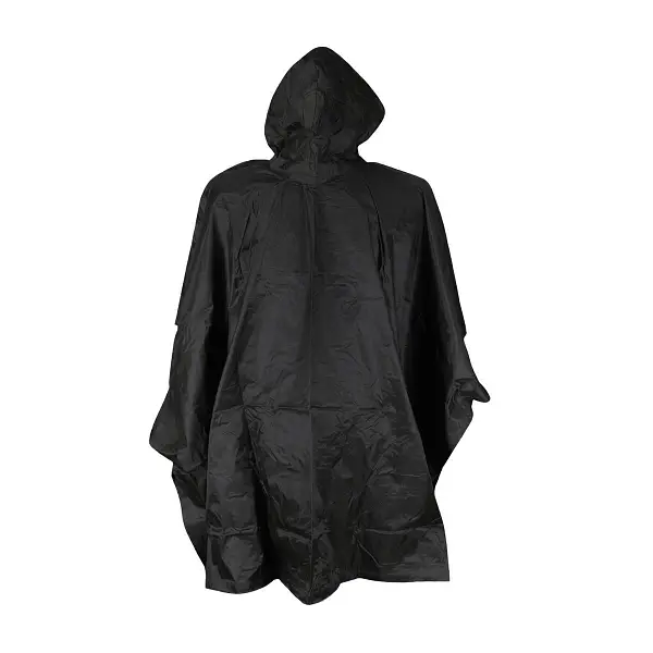 Пончо тактичне Mil-Tec One size Плащ-палатка One size Чорний PONCHO PE R/S 780GR. SCHWARZ (10630002) - изображение 4