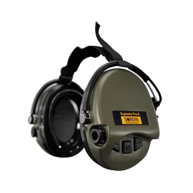 Активні навушники для стрільби Sordin Supreme Pro X Green із заднім тримачем під шолом - зображення 1