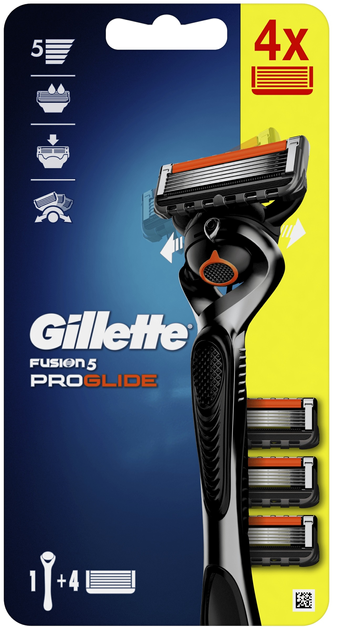 Maszynka do golenia Gillette Fusion5 + wymienne wkłady 4 szt (7702018610280) - obraz 1