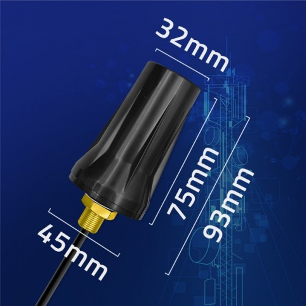 Антена всеспрямована Qoltec 4G LTE DUAL 7 dBi Black - зображення 5