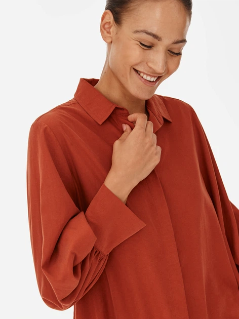 Сорочка жіноча Tatuum Lifko T2119.212 44 Помаранчева (5900380928237) - зображення 6