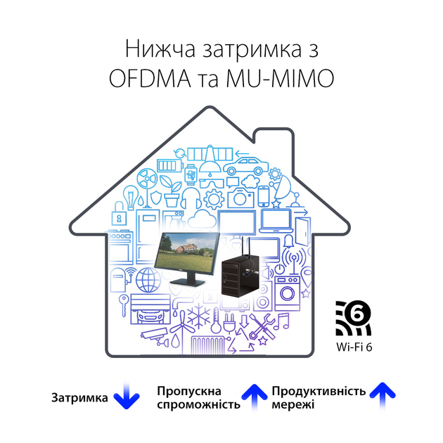 Бездротовий адаптер Asus PCE-AX1800 (AX1800, Bluetooth 5.2, WPA3, MU-MIMO, 2 зовнішні антени) ( PCI Express ) 33719 - Фото 6 Бездротовий адаптер Asus PCE-AX1800 (AX1800, Bluetooth 5.2, WPA3, MU-MIMO, 2 зовнішні антени) ( PCI Express ) 33719 - зображення 6