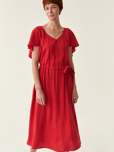 Плаття-футболка міді літнє жіноче Tatuum Osta T2214.192 42 Червоне (5900142154034) - зображення 1