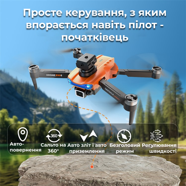 Квадрокоптер E99S 2024 - дрон с камерой 4К HD FPV, БК моторы, до 150 м. 15 мин + кейс - Фото 5 Квадрокоптер E99S 2024 - дрон с камерой 4К HD FPV, БК моторы, до 150 м. 15 мин + кейс - изображение 5