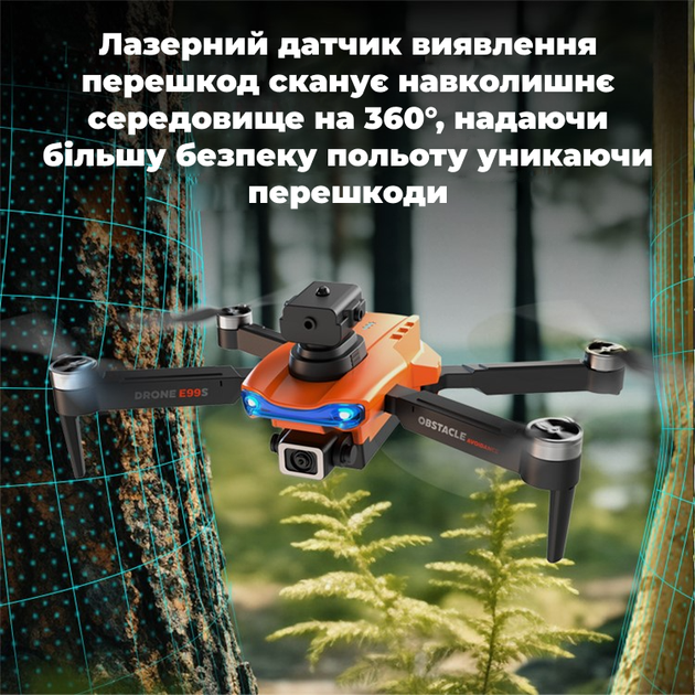 Квадрокоптер E99S 2024 - дрон с камерой 4К HD FPV, БК моторы, до 150 м. 15 мин + кейс - Фото 6 Квадрокоптер E99S 2024 - дрон с камерой 4К HD FPV, БК моторы, до 150 м. 15 мин + кейс - изображение 6
