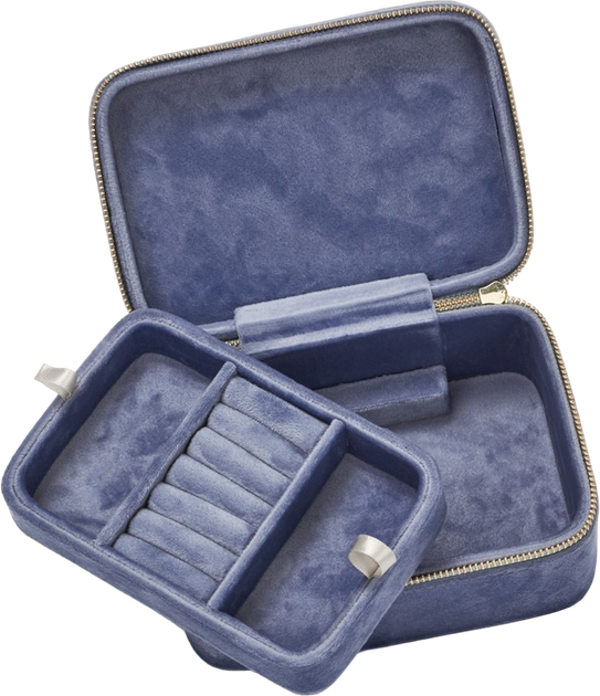 Pudełko na biżuterię Gillian Jones Blue velour (5713982009842) - obraz 2