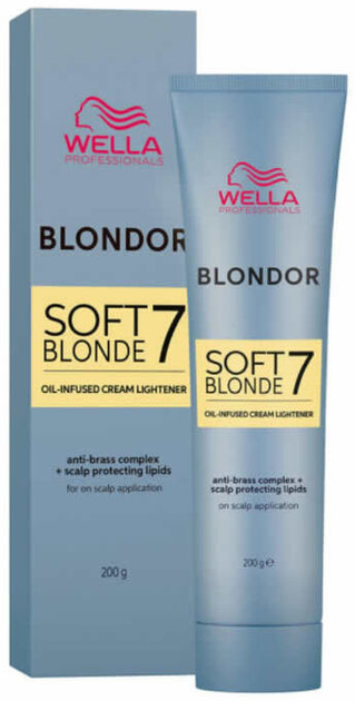 Krem do włosów Wella Blondor Soft Blonde 7 Oil rozjaśniający 200 g (4064666578934) - obraz 1