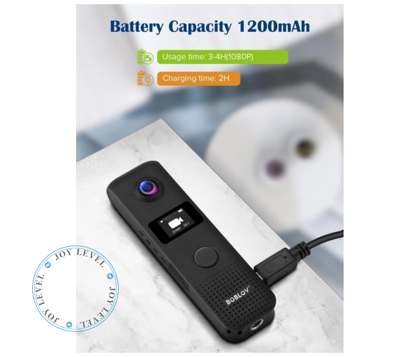 Боди камера BOBLOV C18 - нагрудный WiFi мини видеорегистратор HD 1296P 32GB - изображение 7