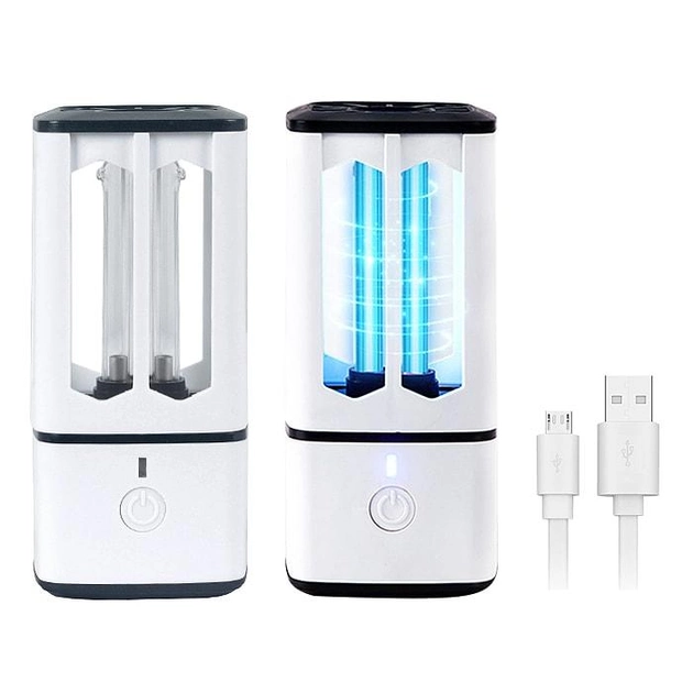 Портативна ультрафіолетова бактерицидна лампа DOCTOR-101 озонова лампа на акумуляторі з USB для дому та автомобіля 2 в 1 - зображення 1