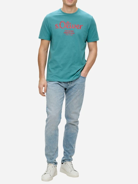 Koszulka męska bawełniana s.Oliver 10.3.11.12.130.2139909-65D1 XL Jasnozielona (4099974204169) - obraz 3