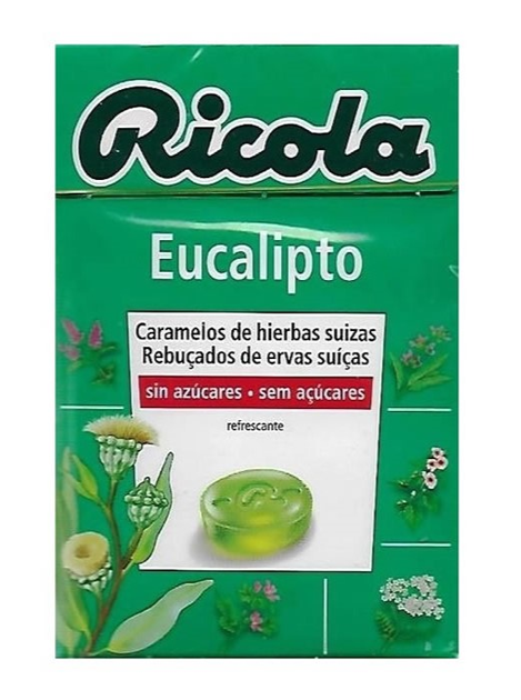 Трав'яні цукерки Ricola Eucalyptus 50 г (7610700607022) - зображення 1