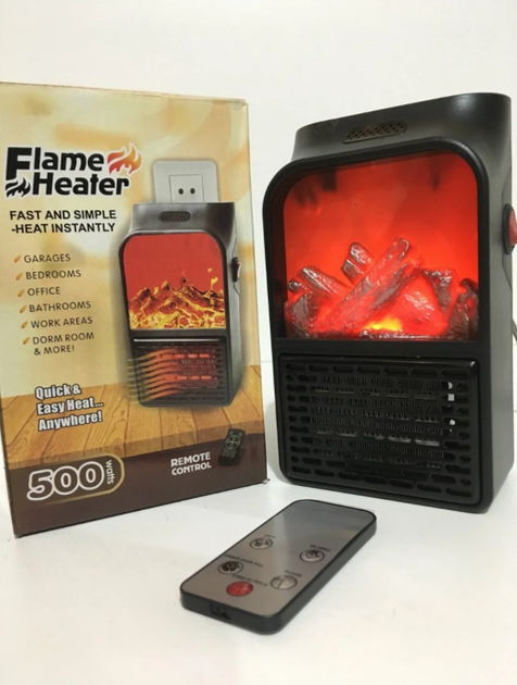 Портативный обогреватель с пультом Flame Heater (500 Вт) Экономный - изображение 4