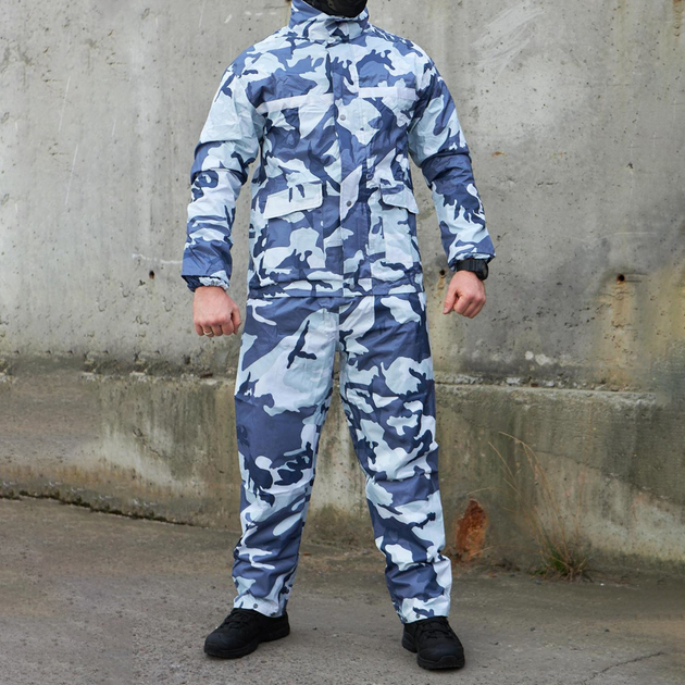 Чоловічий зимовий маскувальний костюм / Вологозахищена куртка + штани світлий мультикам розмір 2XL 190 - зображення 1