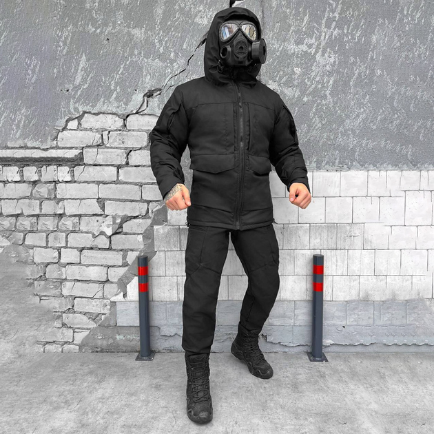 Чоловічий зимовий Костюм Omni-Heat із силіконовим утеплювачем / Тепла Куртка + Штани чорні розмір XL - зображення 2