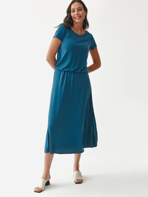 Плаття-футболка міді літнє жіноче Tatuum Jasmiko T2216.210 XS Синє (5900142159268) - зображення 1