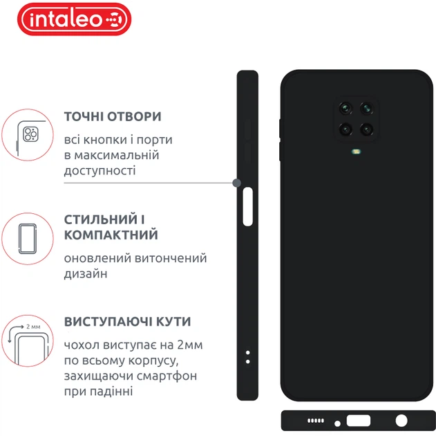 Чехол для смартфона Xiaomi Redmi Note 9S Intaleo SoftShell Black (1283126586330) - Фото 4 Чехол для смартфона Xiaomi Redmi Note 9S Intaleo SoftShell Black (1283126586330) - изображение 4
