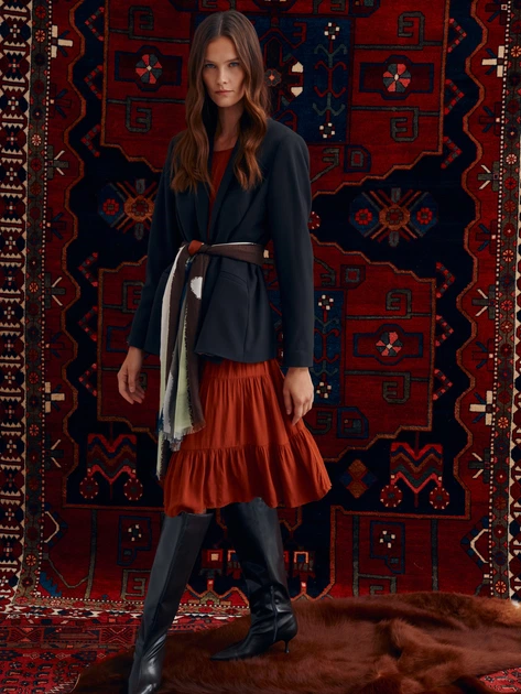 Піджак класичний жіночий Tatuum Ramona T2220.021 34 Коричневий (5900142180675) - зображення 8