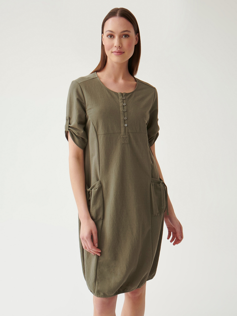 Плаття-футболка коротке літнє жіноче Tatuum Linia T2314.193 XL Хакі (5900142252945) - зображення 1